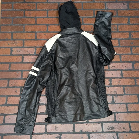 Fried Denim Men's M Hooded Performance Motorcycle Jacket - Picture 14 of 16